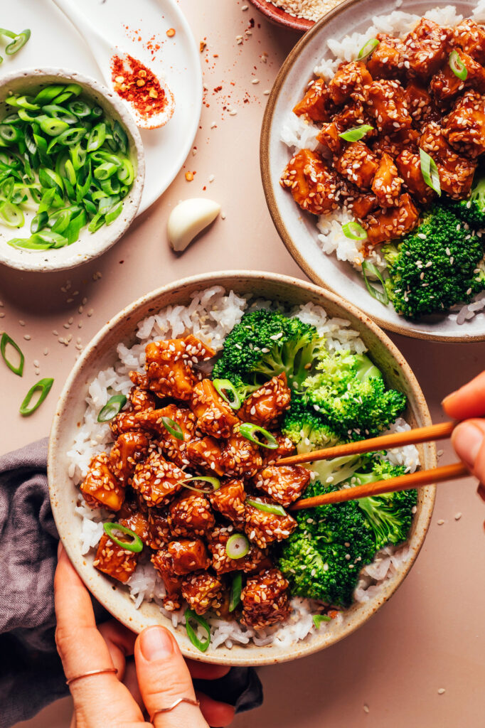 Spicy Garlicky Sesame Tofu (30 Minutes!)