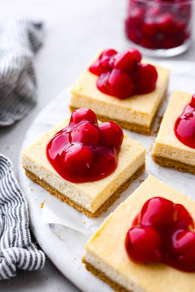 Cherry Cheesecake Bars (Easy to Make!)