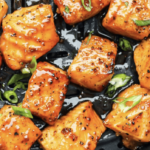 Honey Garlic Air Fryer Salmon Bites