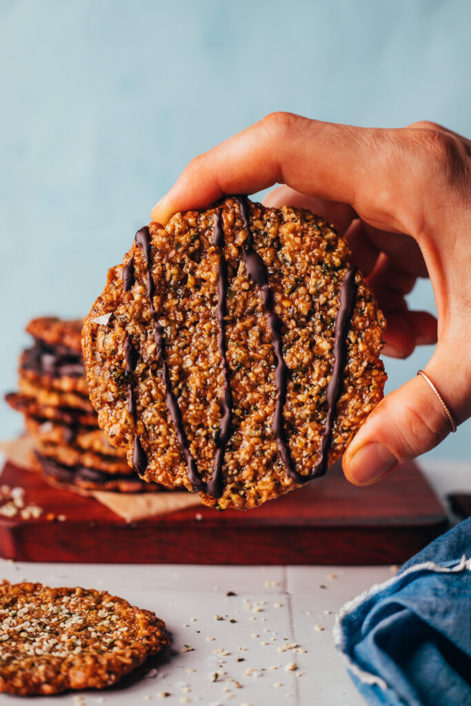 Hemp Seed Florentine Cookies (Vegan + GF)