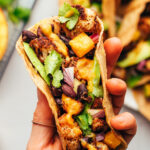 Jerk Cauliflower Tacos with Mango Hot Sauce