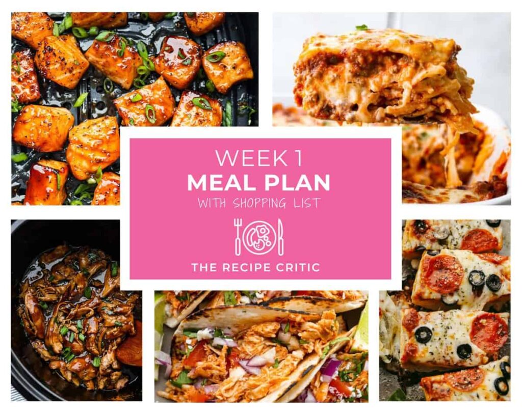 Week 1 Meal Plan | The Recipe Critic