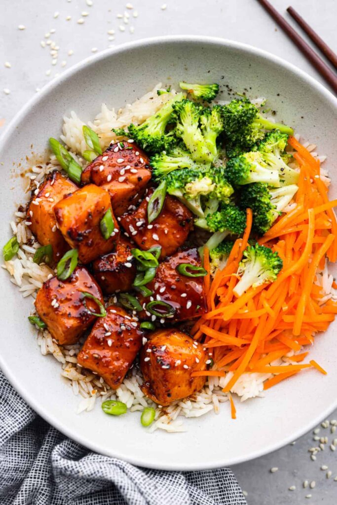 Honey Glazed Salmon Bowl Recipe (Quick & Easy!)