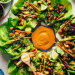 Crispy Tofu & Eggplant Lettuce Wraps