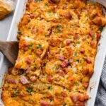 Ham and Cheese Croissant Casserole