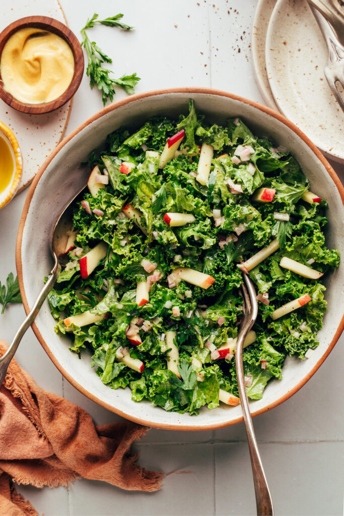 Kale Apple Slaw with Dijon Vinaigrette