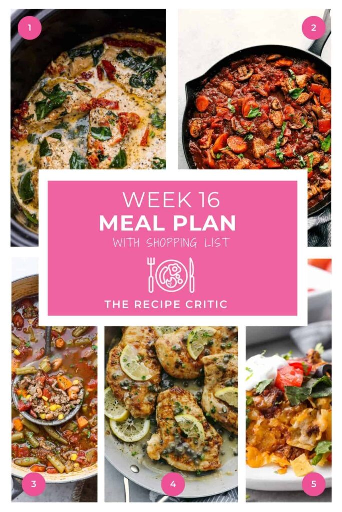 Weekly Meal Plan #16 | The Recipe Critic