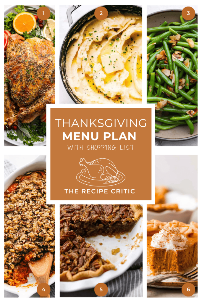 Thanksgiving Menu Plan (with Shopping List!)