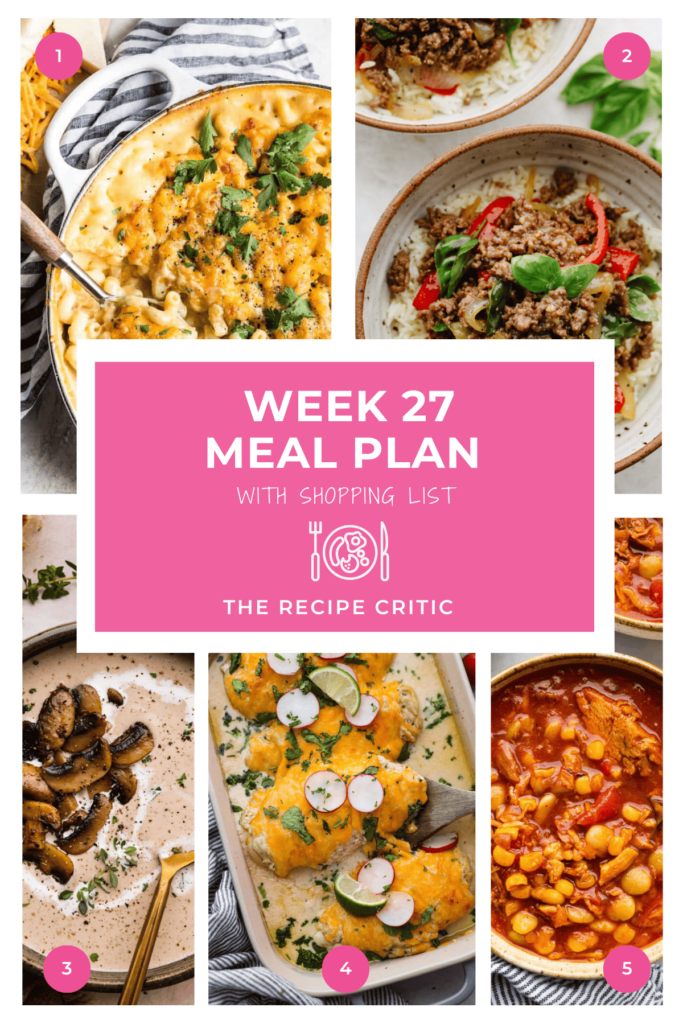 Weekly Meal Plan #27 | The Recipe Critic