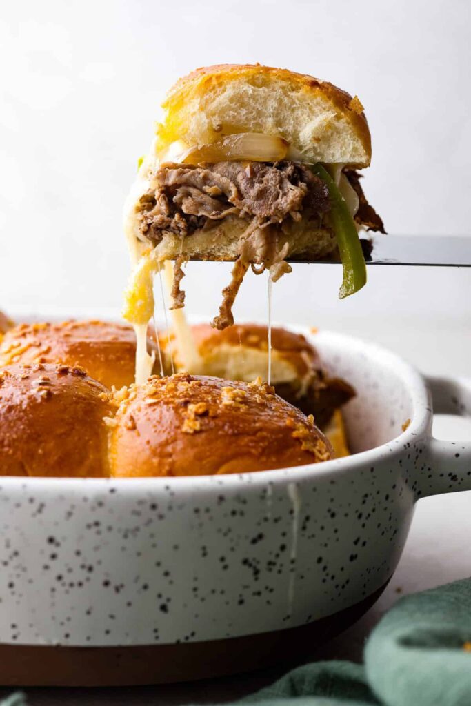 Philly Cheesesteak Sliders Recipe| The Recipe Critic